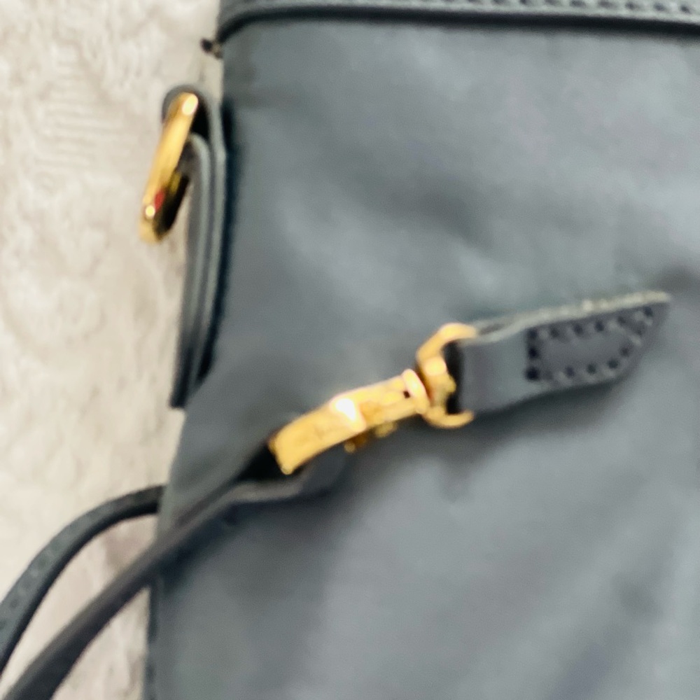 JPK Paris Nylon Shopping Tote Bag | Silver Blue Grey | Preowned - Picture 9 of 9
